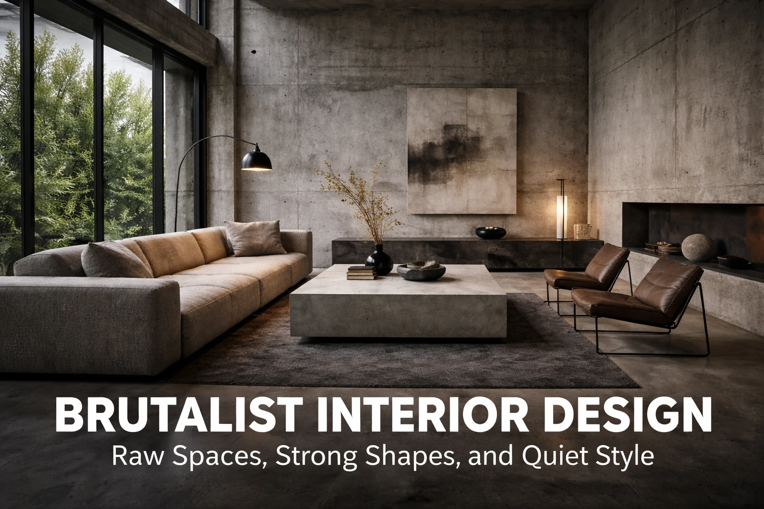 Read more about the article Brutalist Interior Design: Raw Spaces, Strong Shapes, and Quiet Style